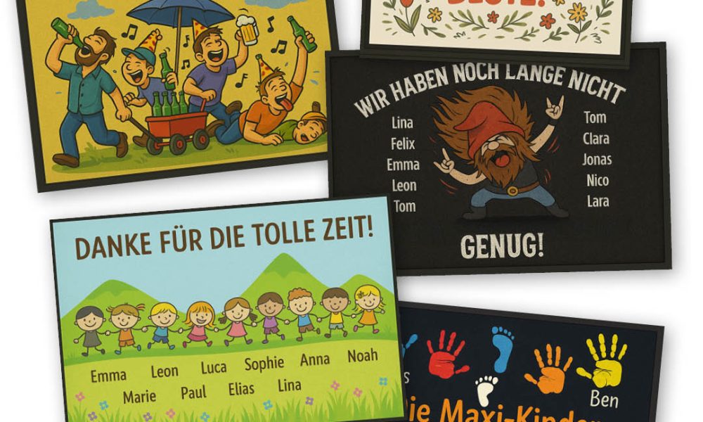 Strapazierfähige Schmutzfangmatte für hohe Beanspruchung in einem gewerblichen Eingangsbereich, Made in Germany.